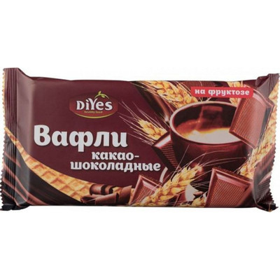 Вафли Диyes какао-шоколадные на фруктозе, 90г