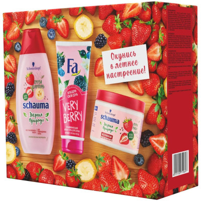 Набор Schauma + Fa Смузи ягоды шампунь + маска для волос + крем-гель для душа