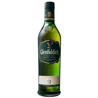 Виски Glenfiddich 12-летний шотландский односолодовый 40%, 700мл + 2 стакана