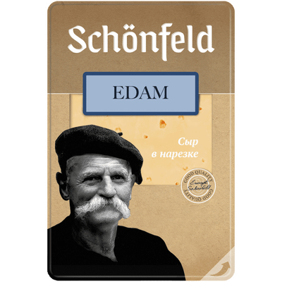 Сыр Schonfeld Эдам нарезка 45%, 125г