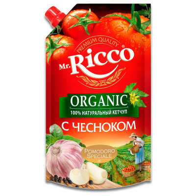 Кетчуп Mr. Ricco Pomodoro Speciale с чесноком, 350г
