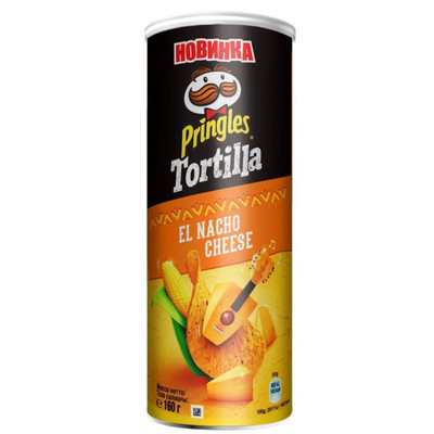 Чипсы кукурузные Pringles Tortilla со вкусом сыра начо, 160г