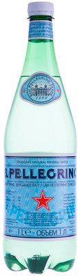 Вода S.Pellegrino минеральная природная питьевая лечебно-столовая газированная, 1л