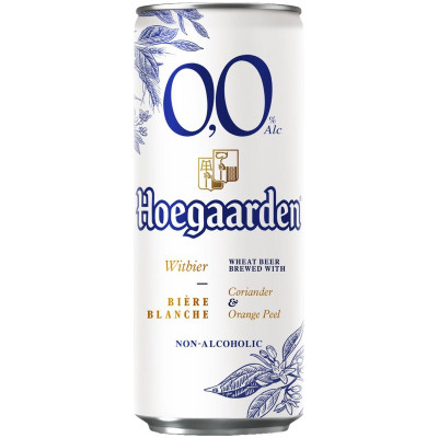 Напиток пивной Hoegaarden безалкогольный светлый нефильтрованный, 330мл