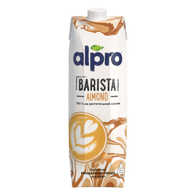 Напиток миндальный Alpro Almond Barista ультрапастеризованный обогащённый кальцием, 1л