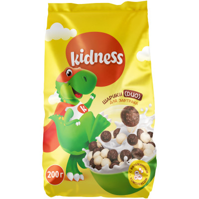 Шарики Kidness Duo со вкусом шоколада и сливок, 200г