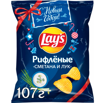 Чипсы картофельные Lay's Сметана Лук, 107г