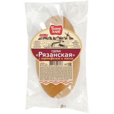 Сдоба Томин хлеб Рязанская с картофелем и мясом, 100г