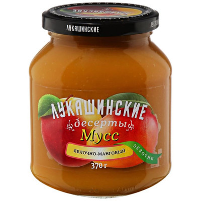 Мусс Лукашинские десерты Экзотик яблочно-манговый, 370г