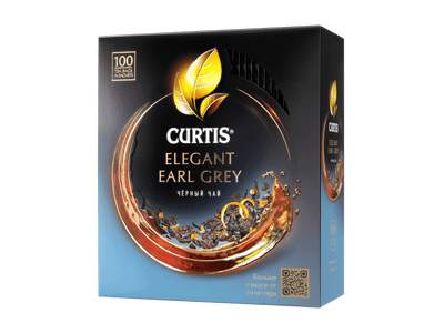 Чай Curtis Elegant Earl Grey чёрный байховый ароматизированный в пакетиках, 100х1.7г