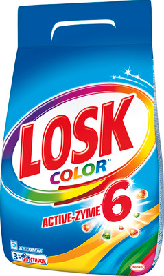 Порошок стиральный Losk Active-Zyme 6 Color, 3кг