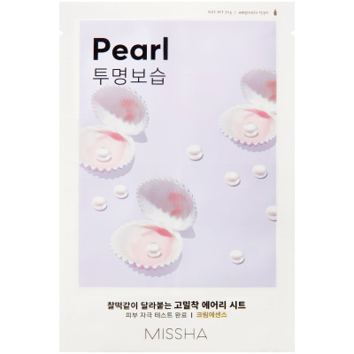 Маска для лица Missha Airy Fit Sheet Mask Pearl с экстрактом жемчуга, 19г