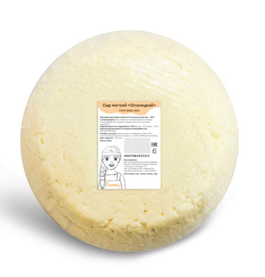 Сыр мягкий Олонецкий 45%