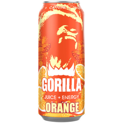 Энергетик Gorilla Orange безалкогольный газированный, 450мл