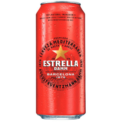 Пиво Estrella Damm светлое 4.6%, 500мл