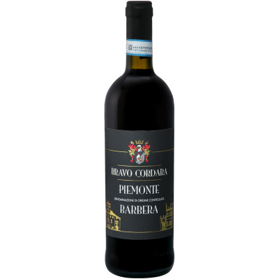 Вино Bravo Cordara Барбера 2014 красное сухое 9-15%, 750мл