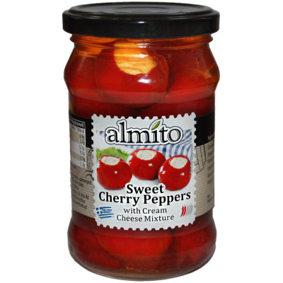 Перец сладкий Almito Черри фаршированный сырным кремом, 280г