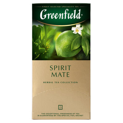 Чай Greenfield Spirit Mate травяной лайм-грейпфрут в пакетиках, 25х1.5г