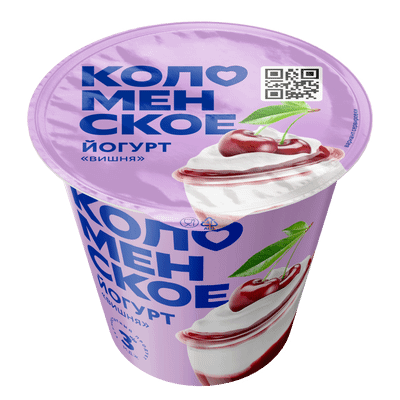 Йогурт Коломенский термостатный вишня 3%, 130г