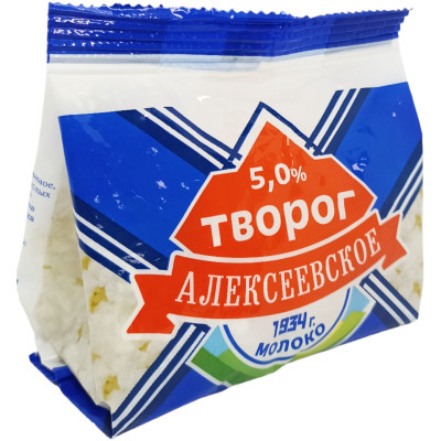 Творог Алексеевское Молоко 5%, 200г