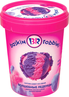 Мороженое сливочное Baskin Robbins Волшебные Леденцы 9.5%, 1л