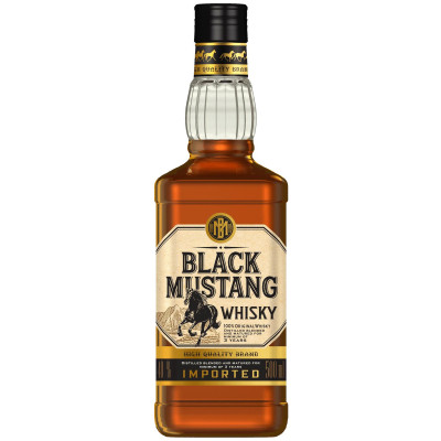 Виски Black Mustang купажированный 3-летний 40%, 500мл