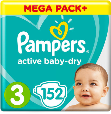 Подгузники Pampers Active Baby-Dry Midi р.3 6-10кг, 152шт