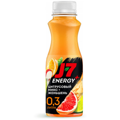 Напиток сокосодержащий J7 Energy цитрусовый микс, 300мл