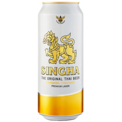 Пиво Sinngha светлое фильтрованное пастеризованное 5%, 490мл