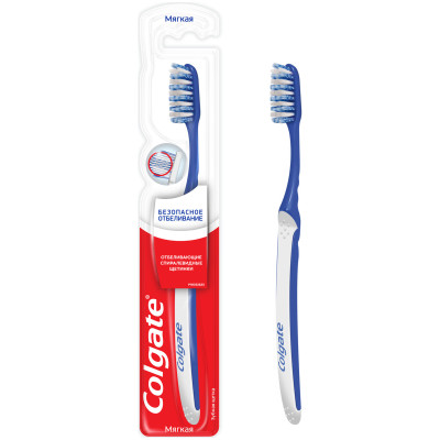 Зубная щётка Colgate Безопасное отбеливание мягкая в ассортименте