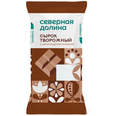 Сырок творожный Северная Долина с сахаром и шоколадной крошкой 8%, 90г