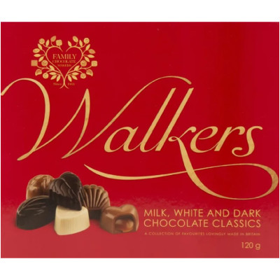 Набор конфет Walkers шоколадных Milk White and Dark Classics, 120г