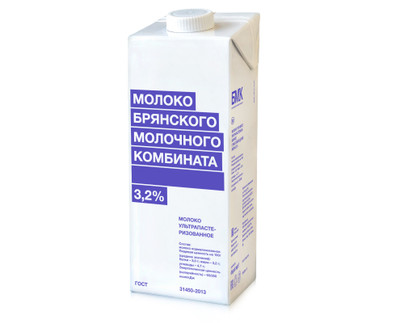 Молоко БМК питьевое ультрапастеризованное 3.2%, 975мл