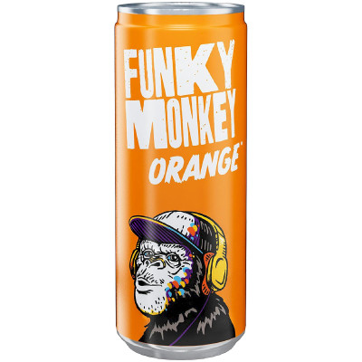 Напиток газированный Funky Monkey Orange, 330мл