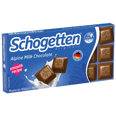 Шоколад молочный Schogetten Alpine Milk, 100г