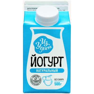 Йогурт Из Углича питьевой Натуральный без наполнителей 1.5%, 500мл