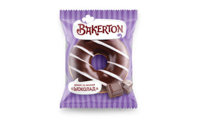 Донат Bakerton глазированный со вкусом шоколада, 55г
