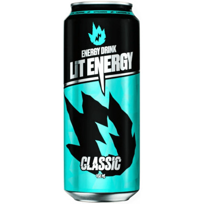 Напиток энергетический Lit Energy Classic со вкусом клюквы и барбариса тонизирующий газированный, 450мл
