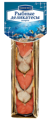 Рыбное ассорти Ярд Фиш горбуша-скумбрия кусочки холодного копчения, 300г