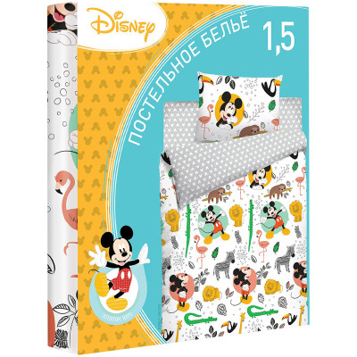 Комплект постельного белья Нордтекс Disney Funny Mickey полутораспальный наволочка, 50x70см