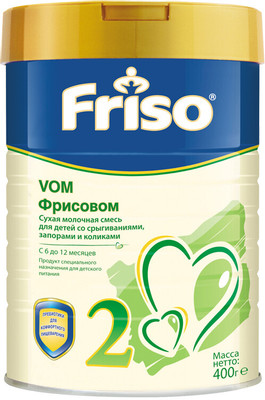 Смесь Friso Vom Фрисовом 2 молочная с пребиотиками от 6 месяцев, 400г