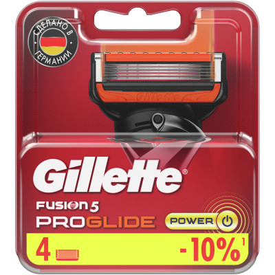 Кассеты для бритья Gillette Fusion Proglide Power, 4шт