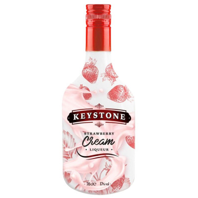 Ликёр Keystone Strawberry Cream Liqueur эмульсионный 17%, 700мл