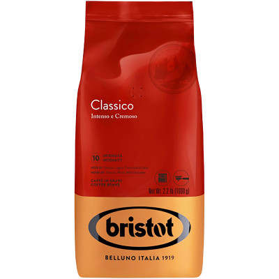 Кофе Bristot натуральный жареные зерна, 1000г