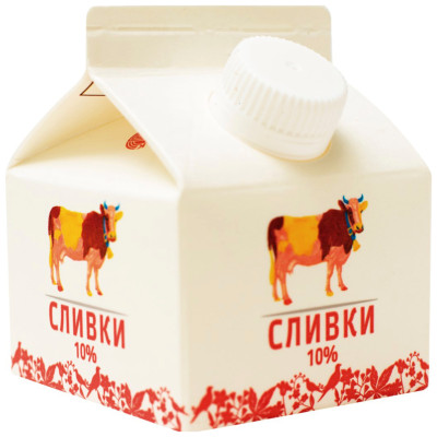 Сливки Чебаркульское молоко 10%, 250мл