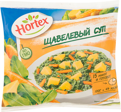 Смесь овощная Hortex Суп щавелевый быстрозамороженная, 400г