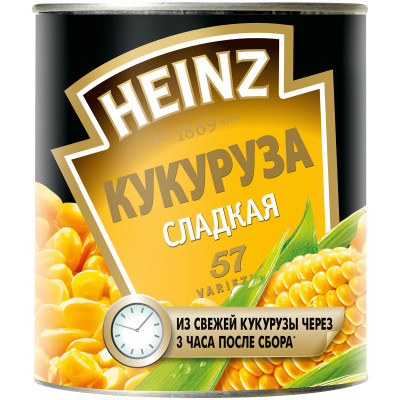 Кукуруза Heinz консервированная сладкая, 390г