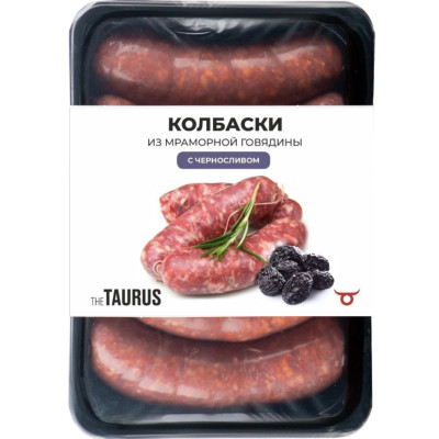Колбаски Taurus из мраморной говядины с черносливом категории А охлажденные, 400г