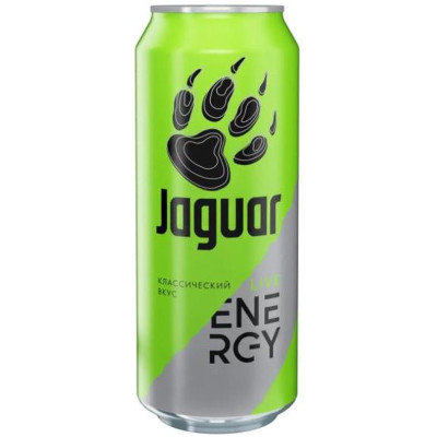 Энергетик Jaguar Лайв тонизирующий безалкогольный газированный, 500мл