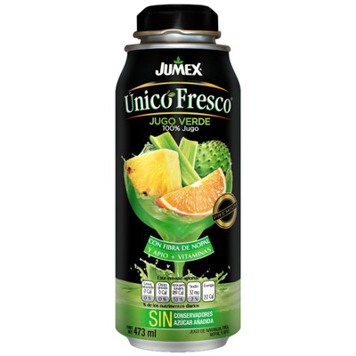 Сок Jumex Unico Fresco апельсин-ананас-нопаль-сельдерей прямого отжима, 473мл